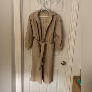 Classic Beige Trench Coat with Belt